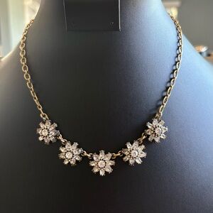 Chloe + Isabel Gold-Tone Floral Crystal Station Necklace